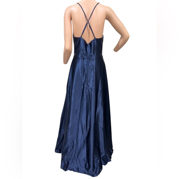 Dupioni Surplice Fit-And-Flare Dress - Picture 8 of 14